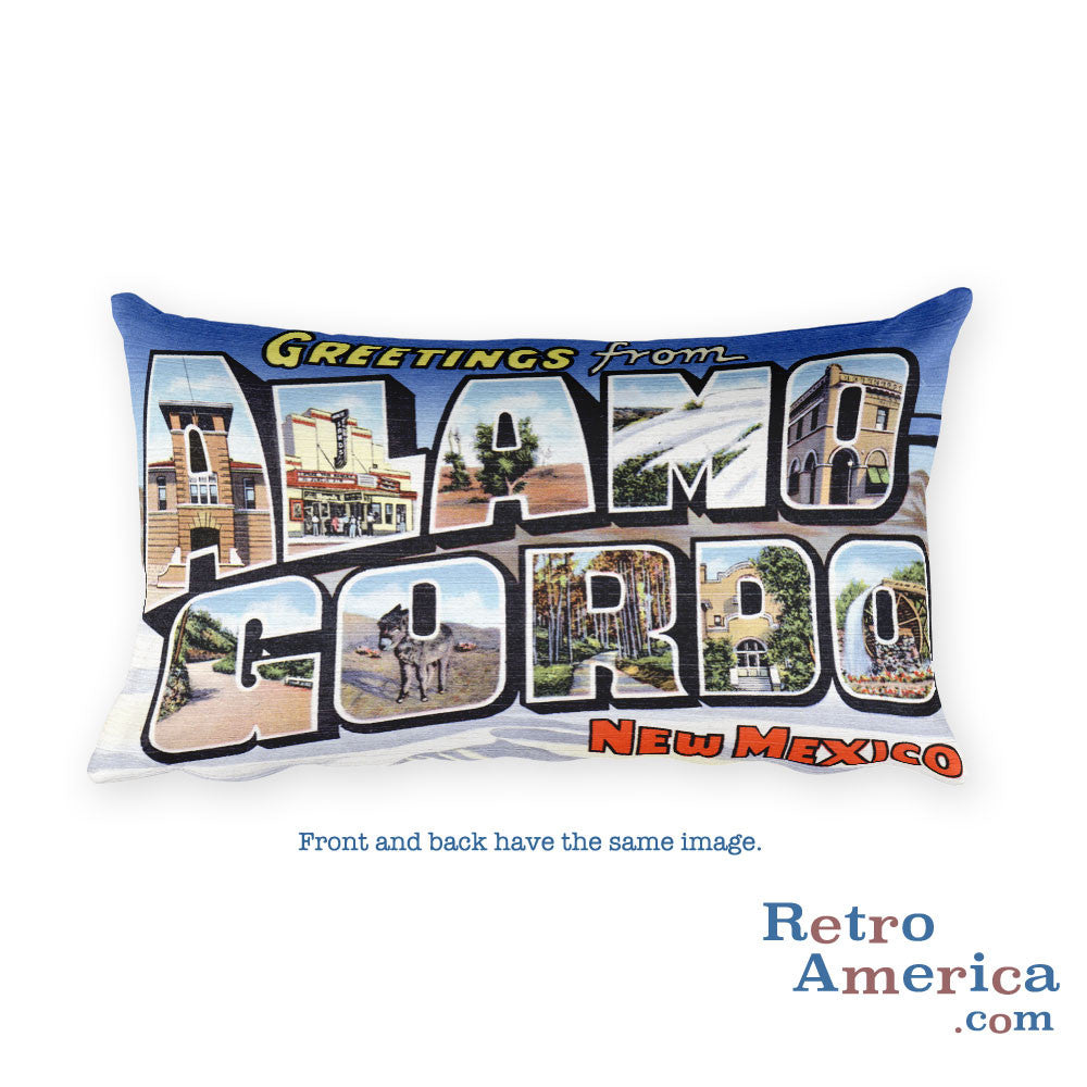 Greetings from Alamogordo New Mexico Throw Pillow