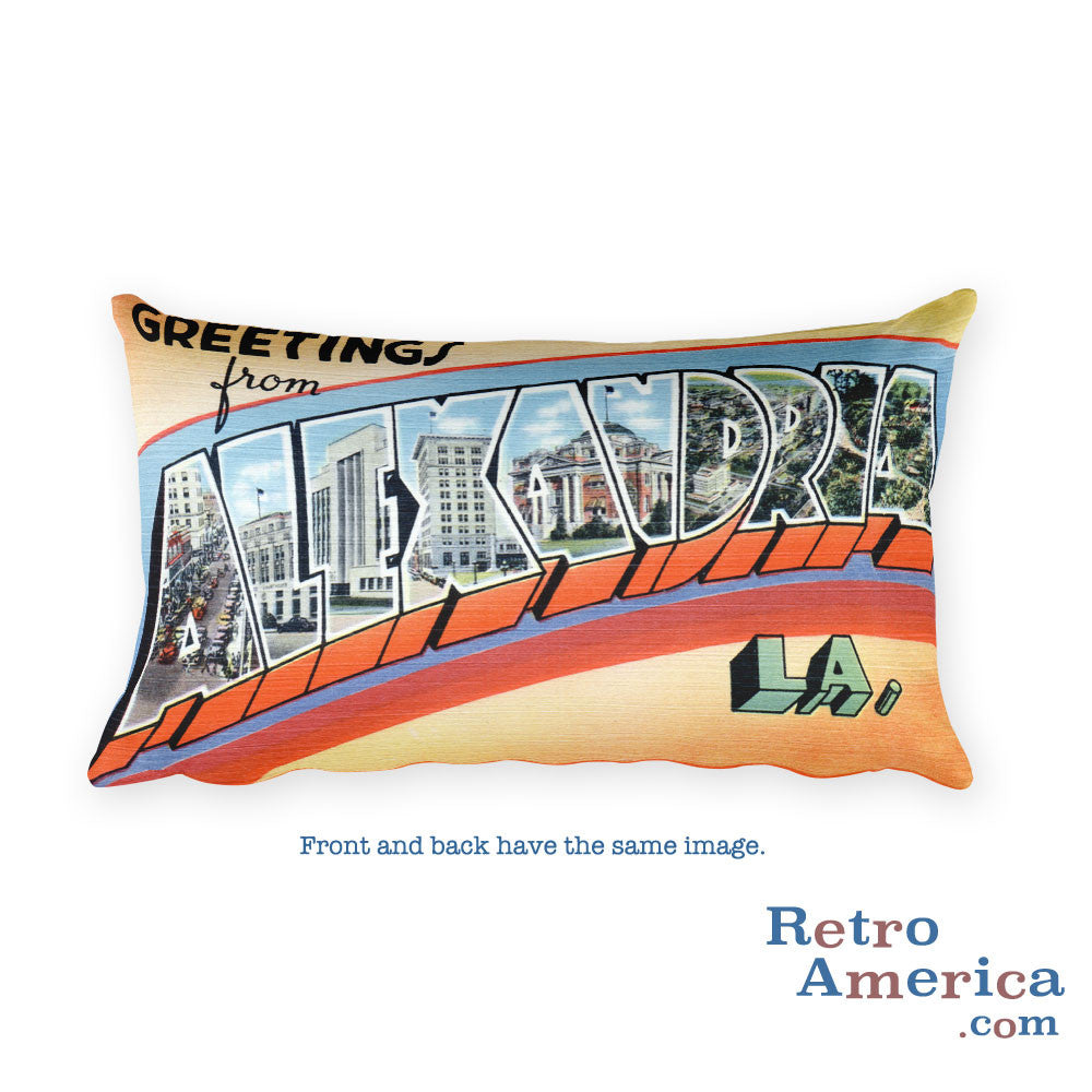 Greetings from Alexandria Louisiana Throw Pillow