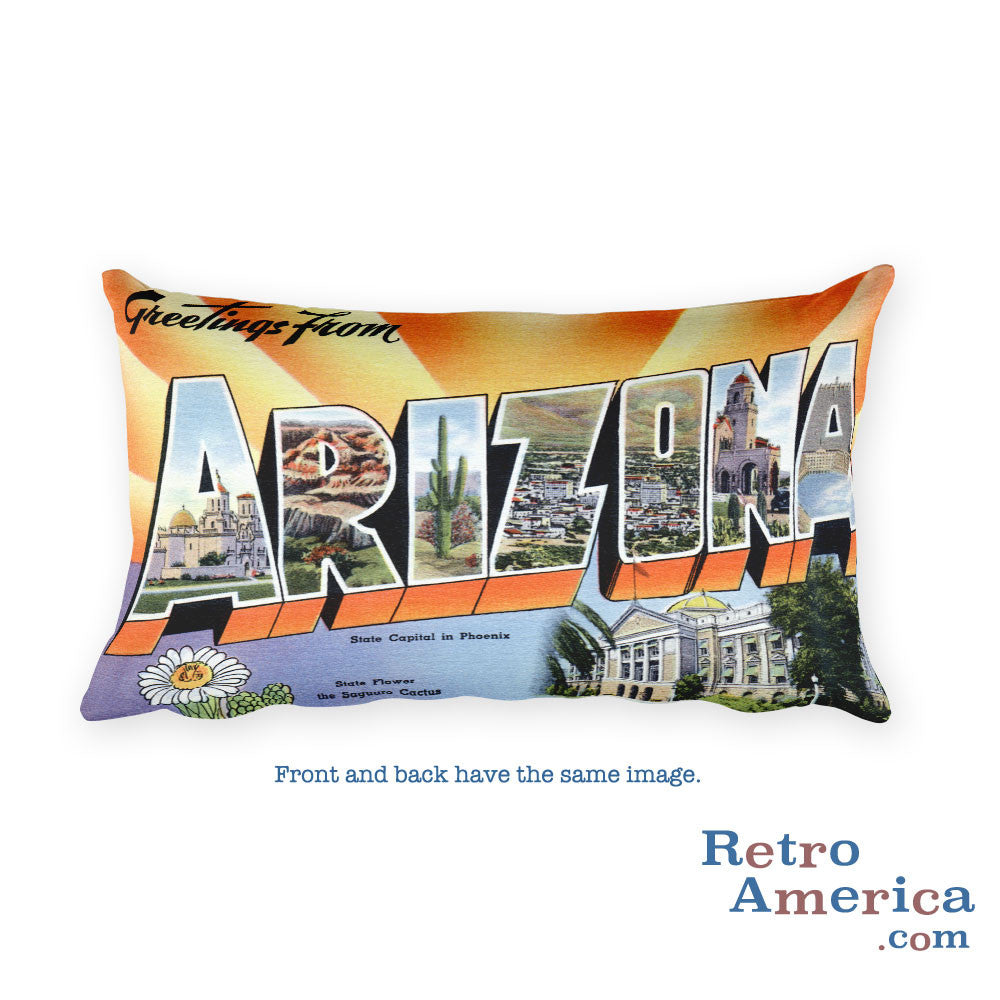 Greetings from Arizona Throw Pillow 1