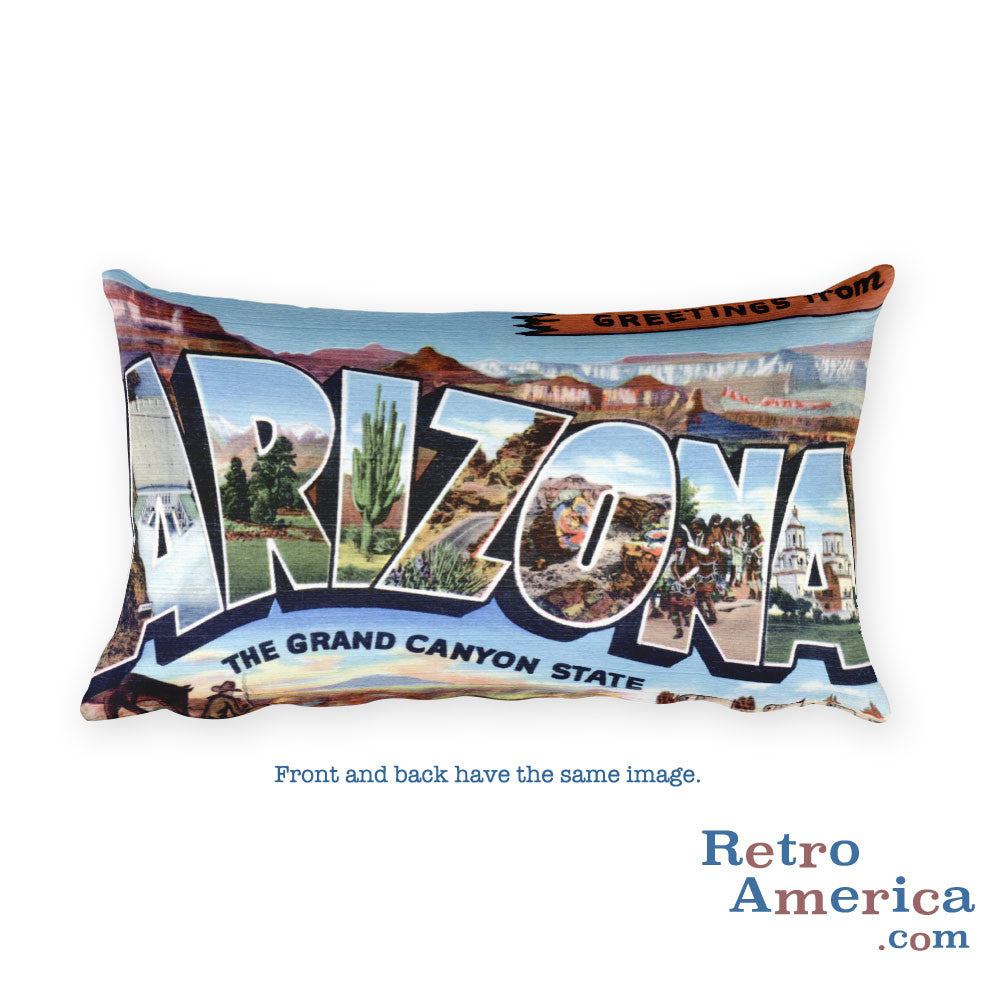 Greetings from Arizona Throw Pillow 2