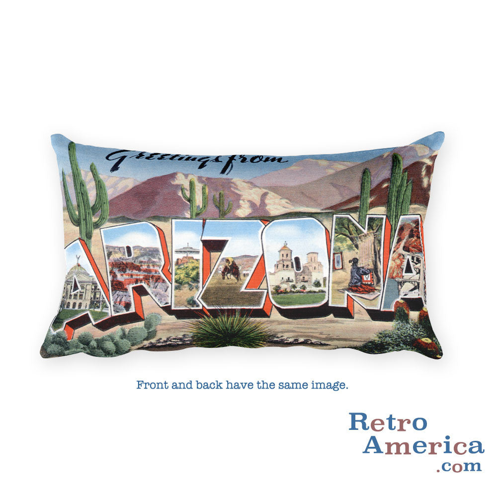 Greetings from Arizona Throw Pillow 3