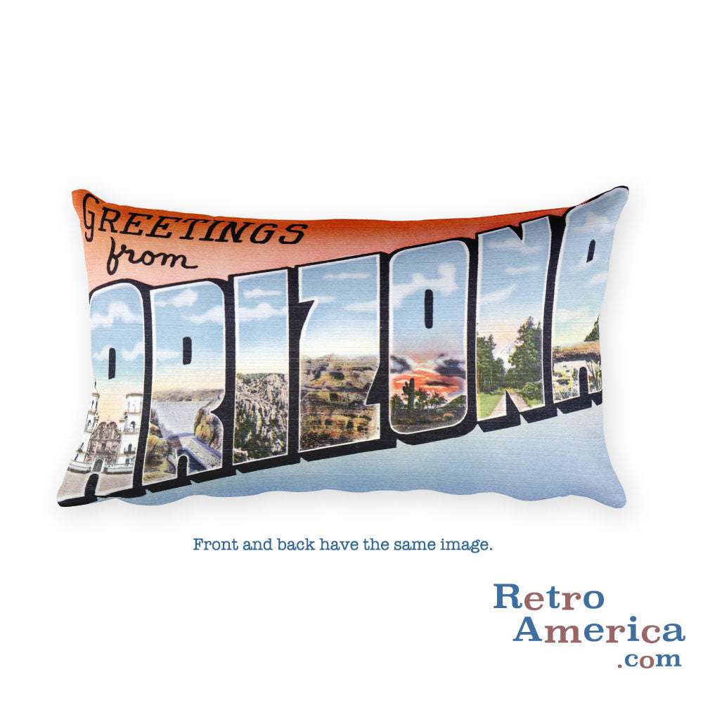 Greetings from Arizona Throw Pillow 4