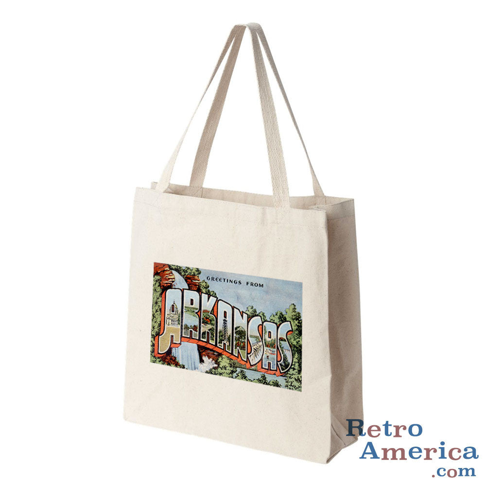 Greetings from Arkansas AR 2 Postcard Tote Bag