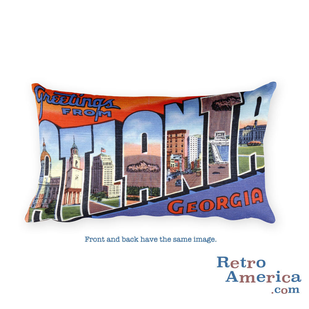 Greetings from Atlanta Georgia Throw Pillow