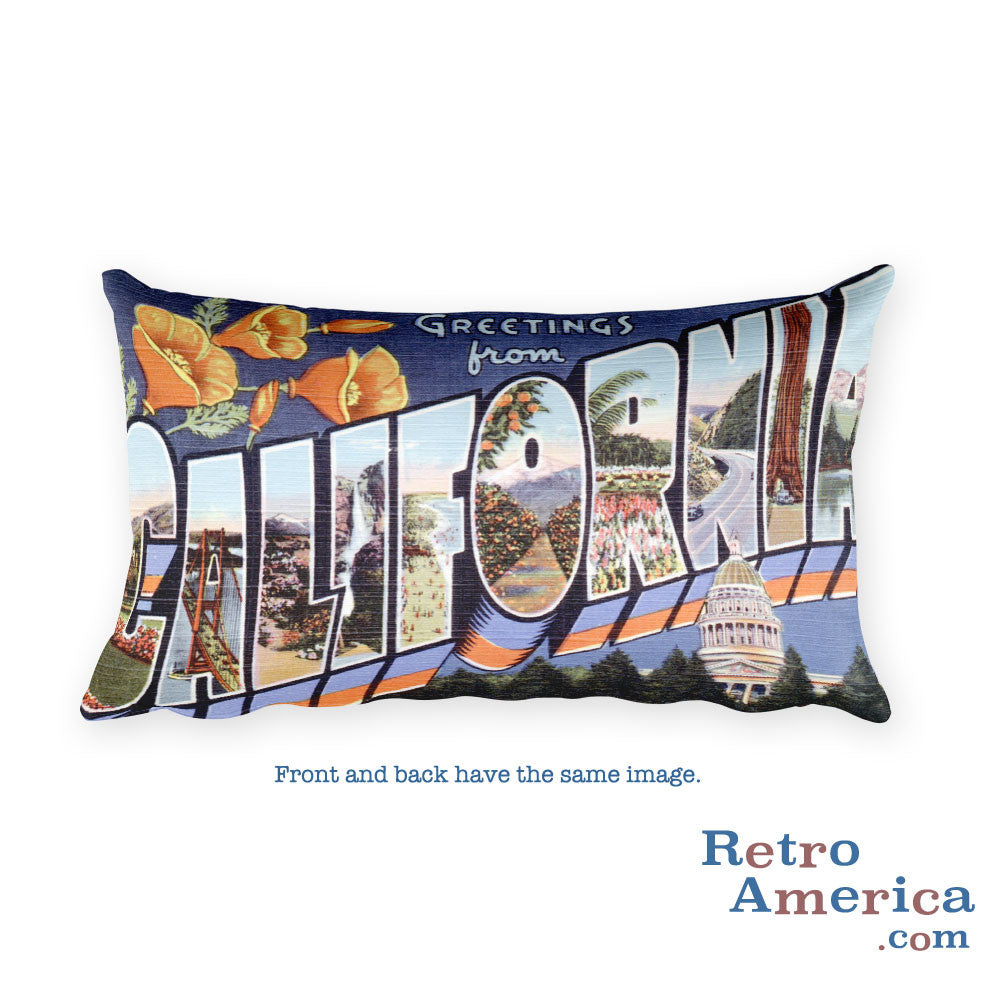 Greetings from California Throw Pillow 2