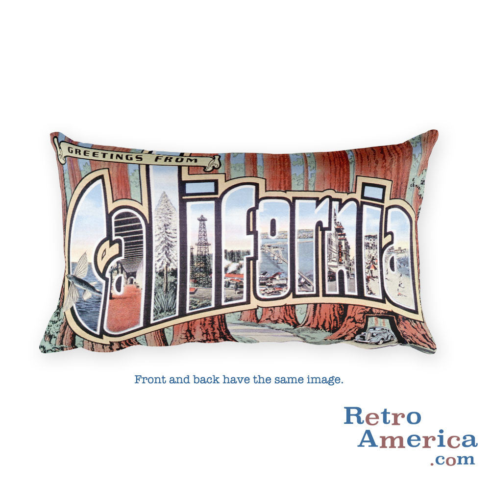 Greetings from California Throw Pillow 3