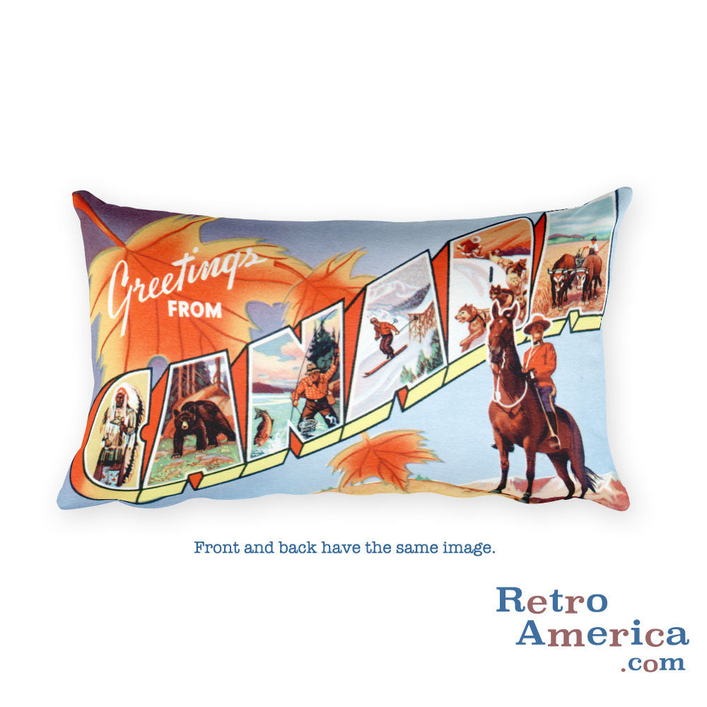 Greetings from Canada Throw Pillow 1