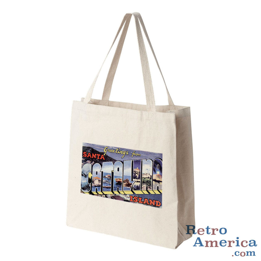 Greetings from Catalina Island California CA 2 Postcard Tote Bag