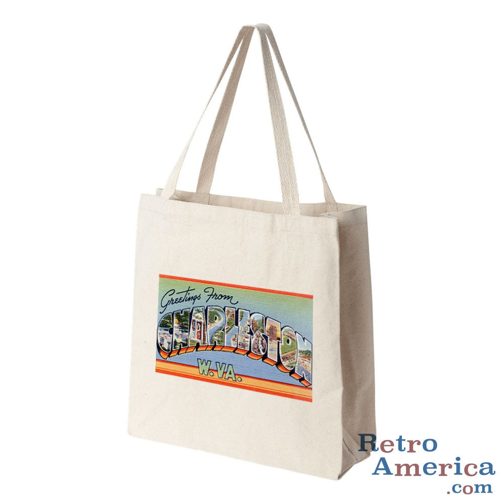 Greetings from Charleston West Virginia WV 1 Postcard Tote Bag