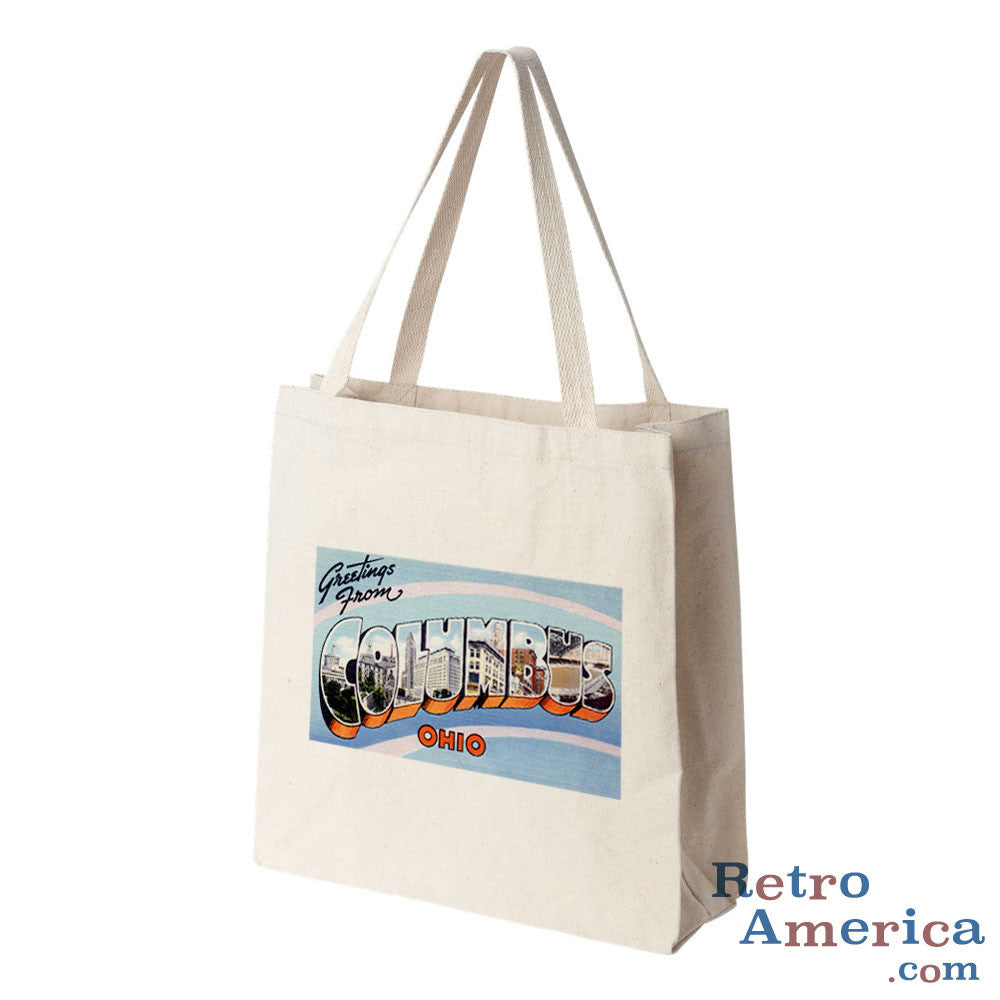 Greetings from Columbus Ohio OH 2 Postcard Tote Bag