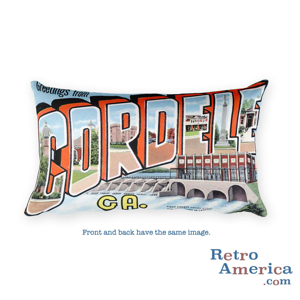 Greetings from Cordele Georgia Throw Pillow