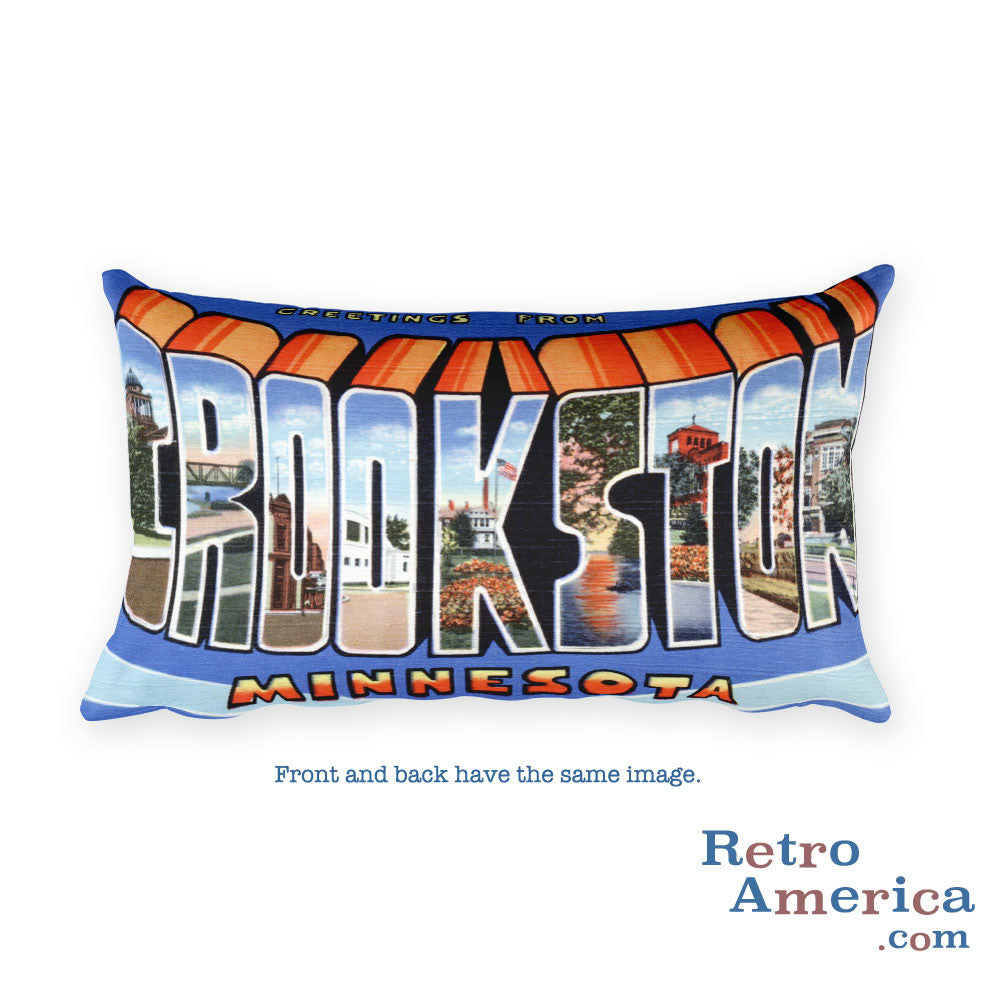 Greetings from Crookston Minnesota Throw Pillow