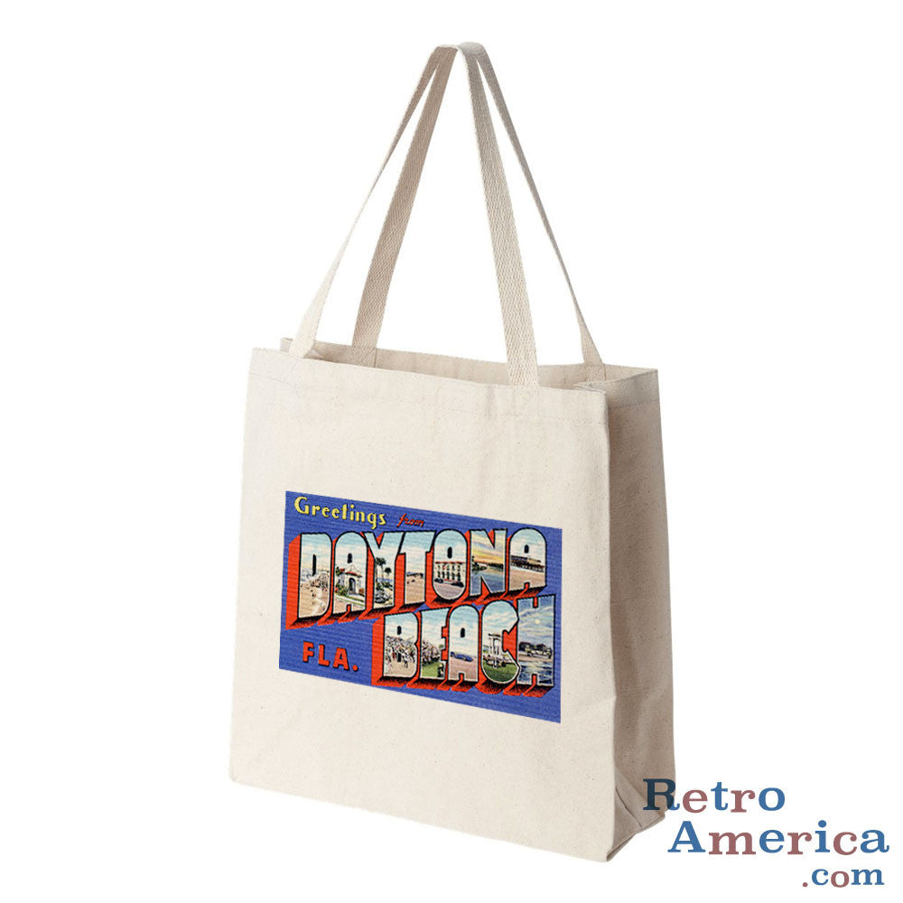Greetings from Daytona Beach Florida FL 2 Postcard Tote Bag