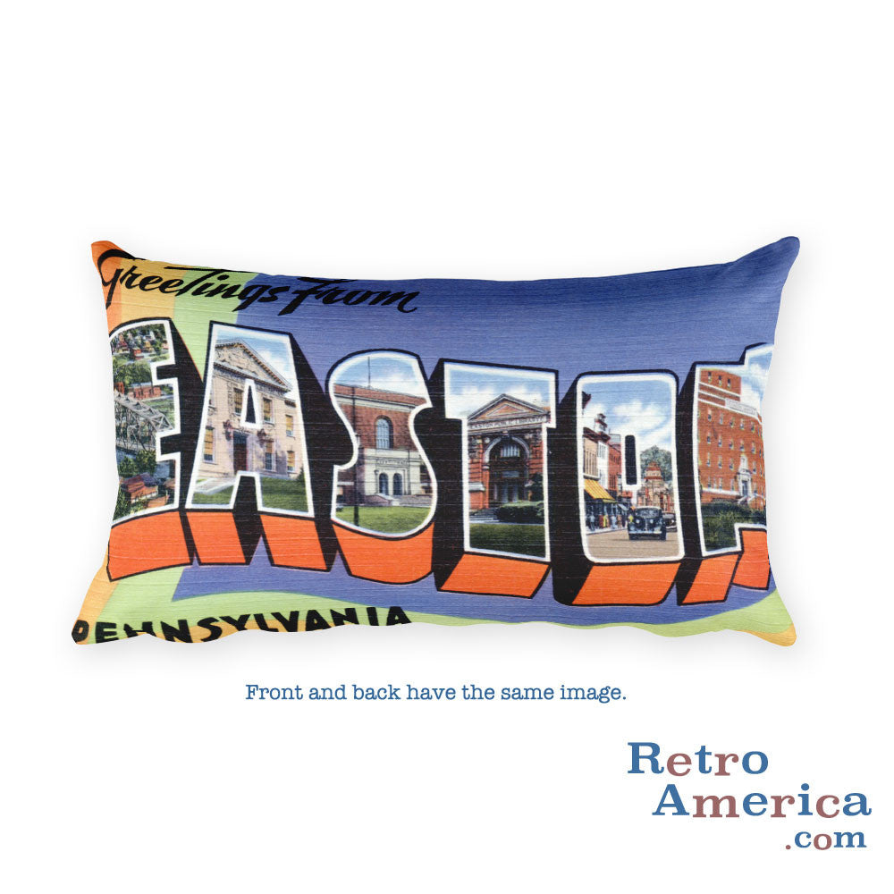 Greetings from Easton Pennsylvania Throw Pillow
