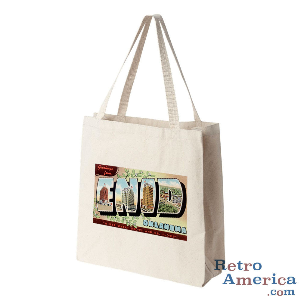 Greetings from Enid Oklahoma OK Postcard Tote Bag