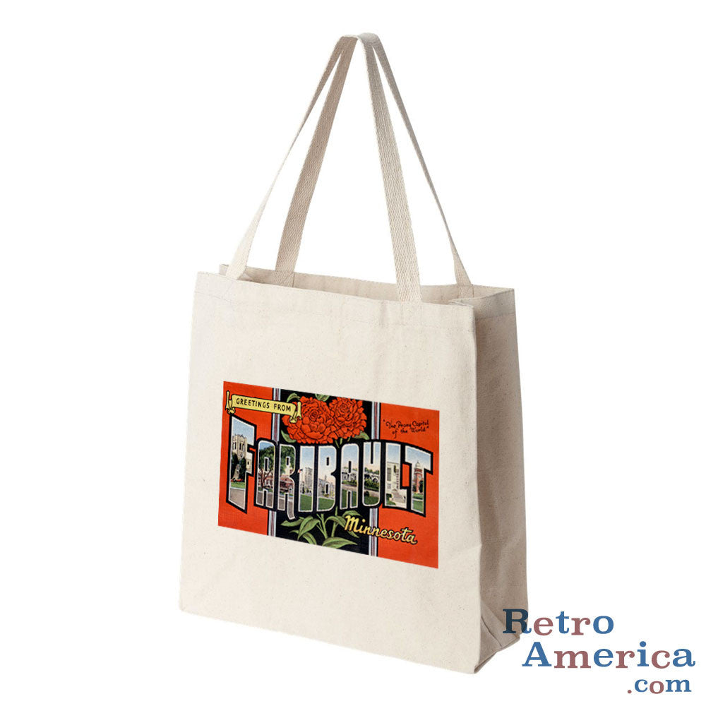 Greetings from Faribault Minnesota MN Postcard Tote Bag