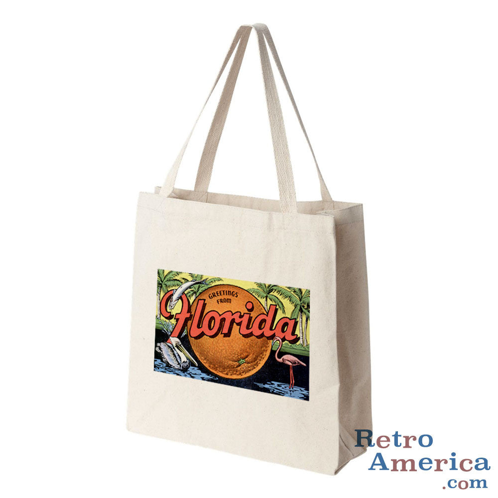 Greetings from Florida FL 2 Postcard Tote Bag