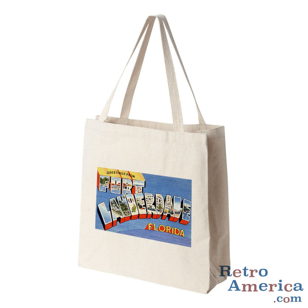Greetings from Fort Lauderdale Florida FL 1 Postcard Tote Bag