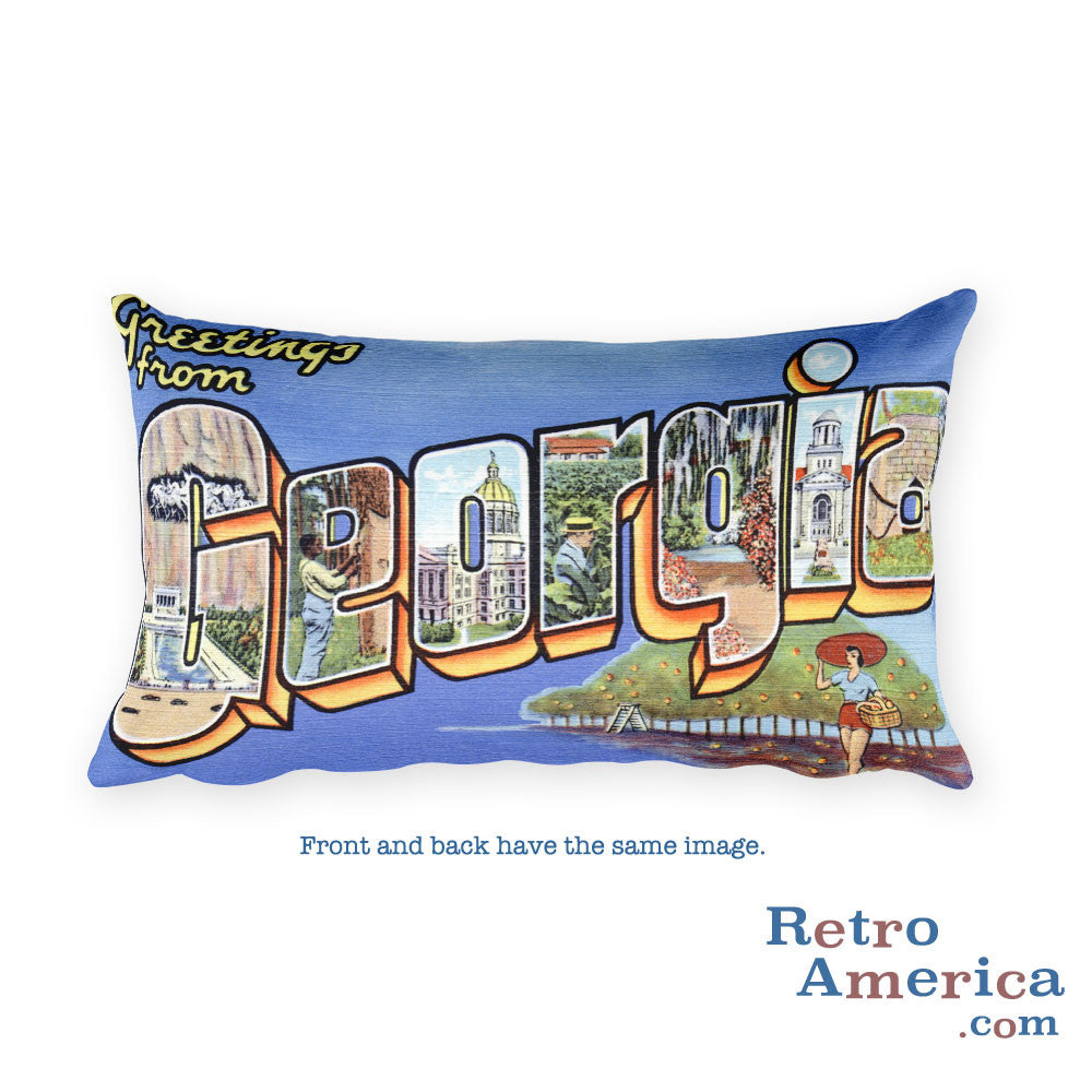 Greetings from Georgia Throw Pillow 2