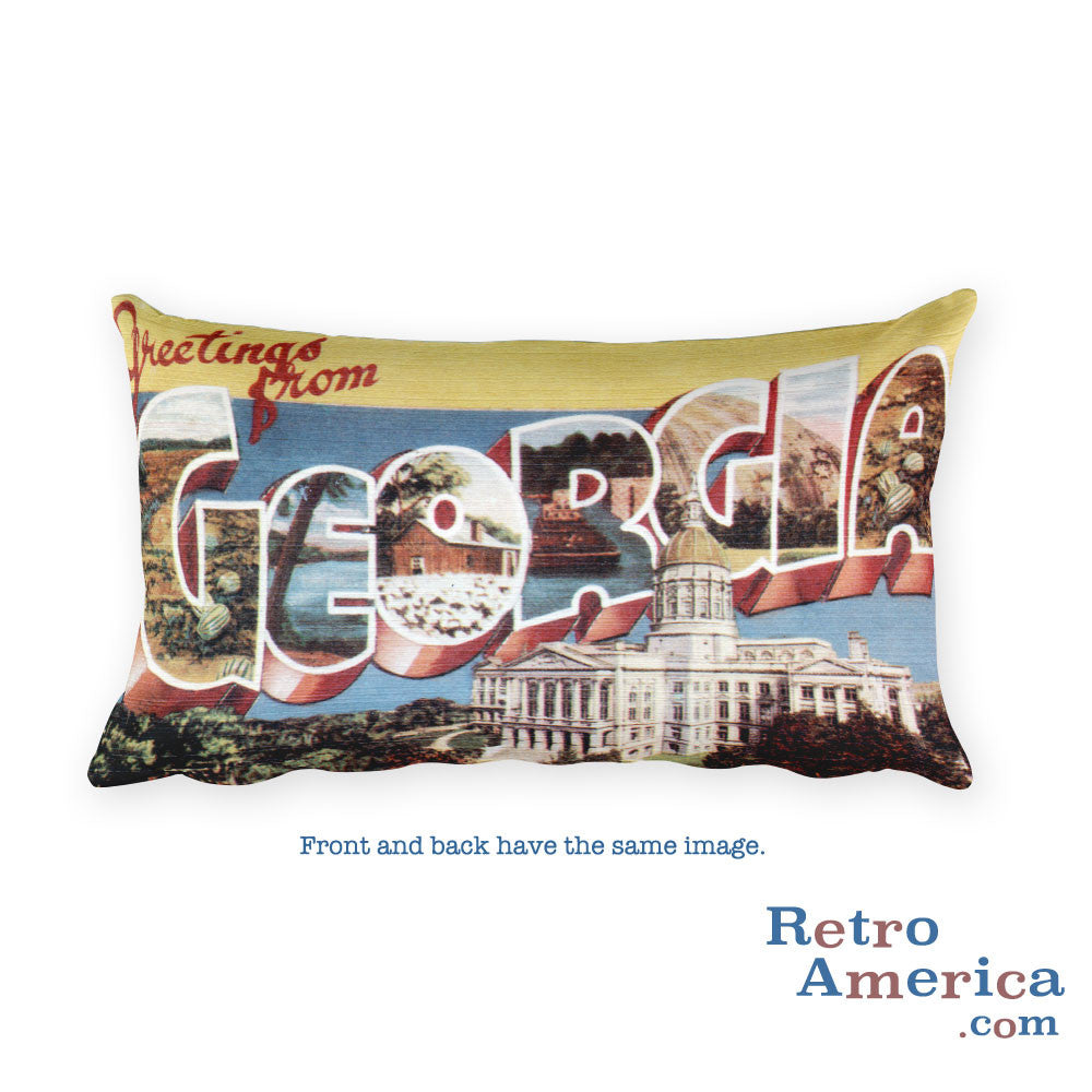 Greetings from Georgia Throw Pillow 3