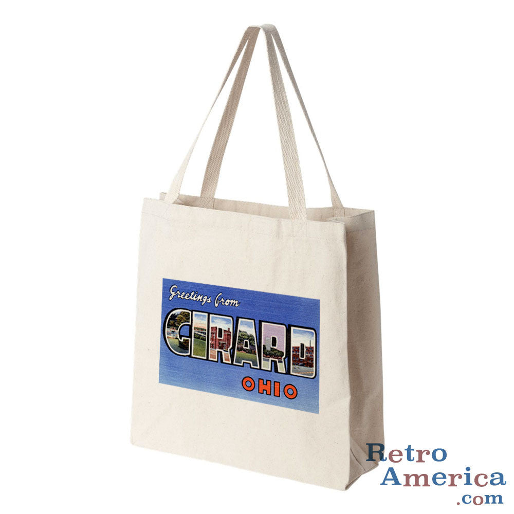 Greetings from Girard Ohio OH Postcard Tote Bag