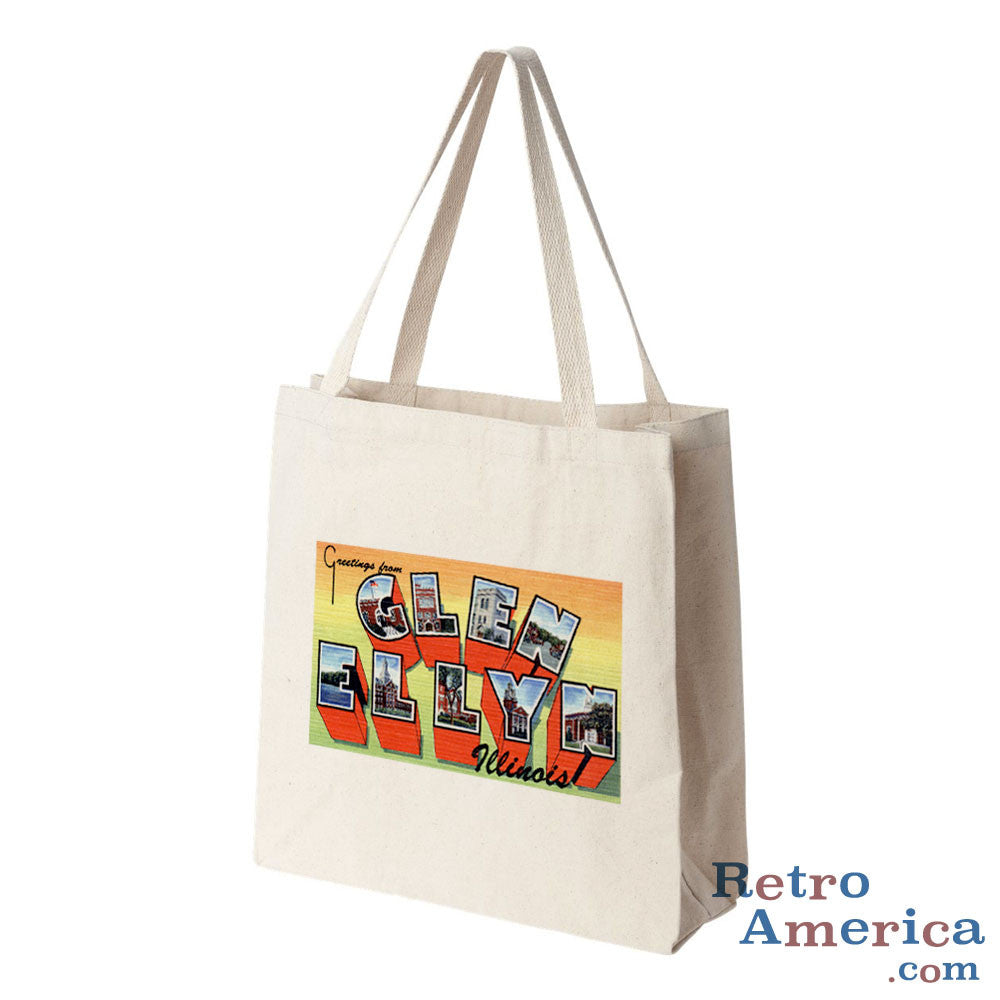Greetings from Glen Ellyn Illinois IL Postcard Tote Bag