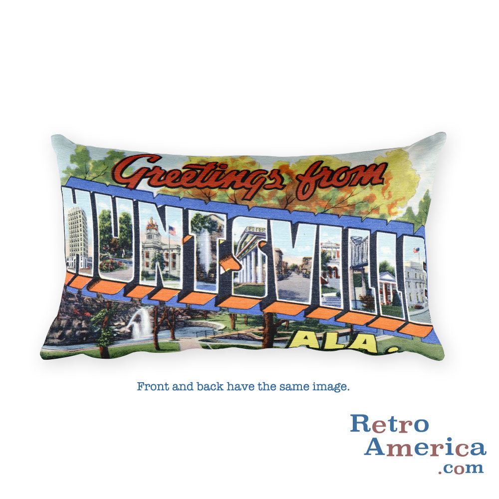Greetings from Huntsville Alabama Throw Pillow