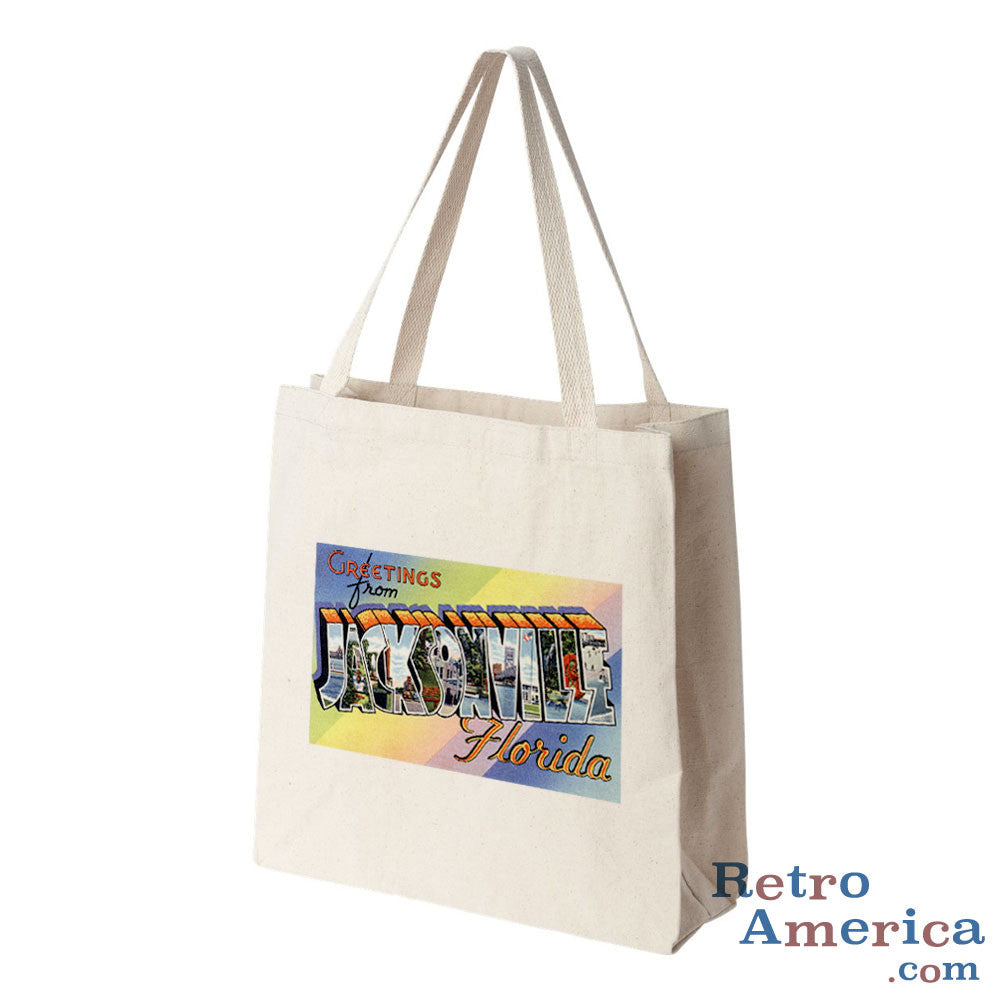 Greetings from Jacksonville Florida FL 1 Postcard Tote Bag
