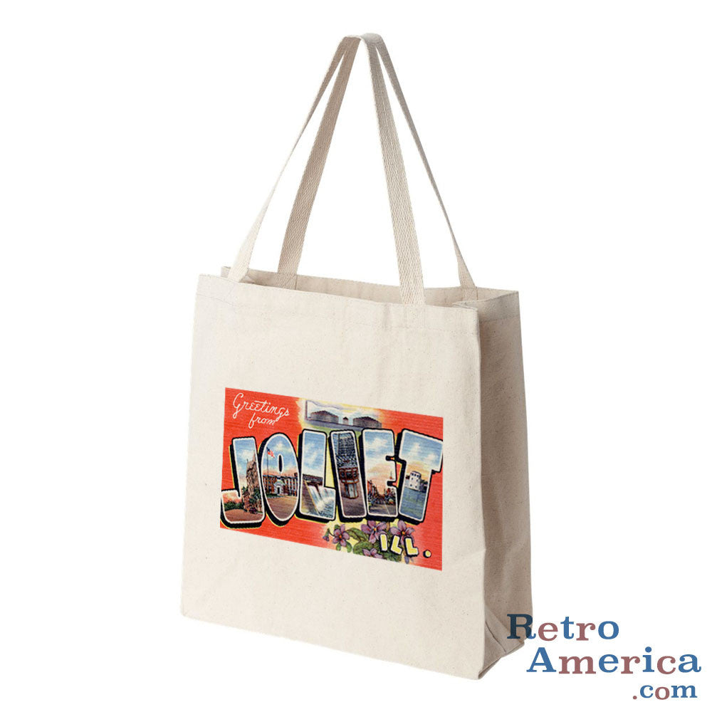 Greetings from Joliet Illinois IL Postcard Tote Bag