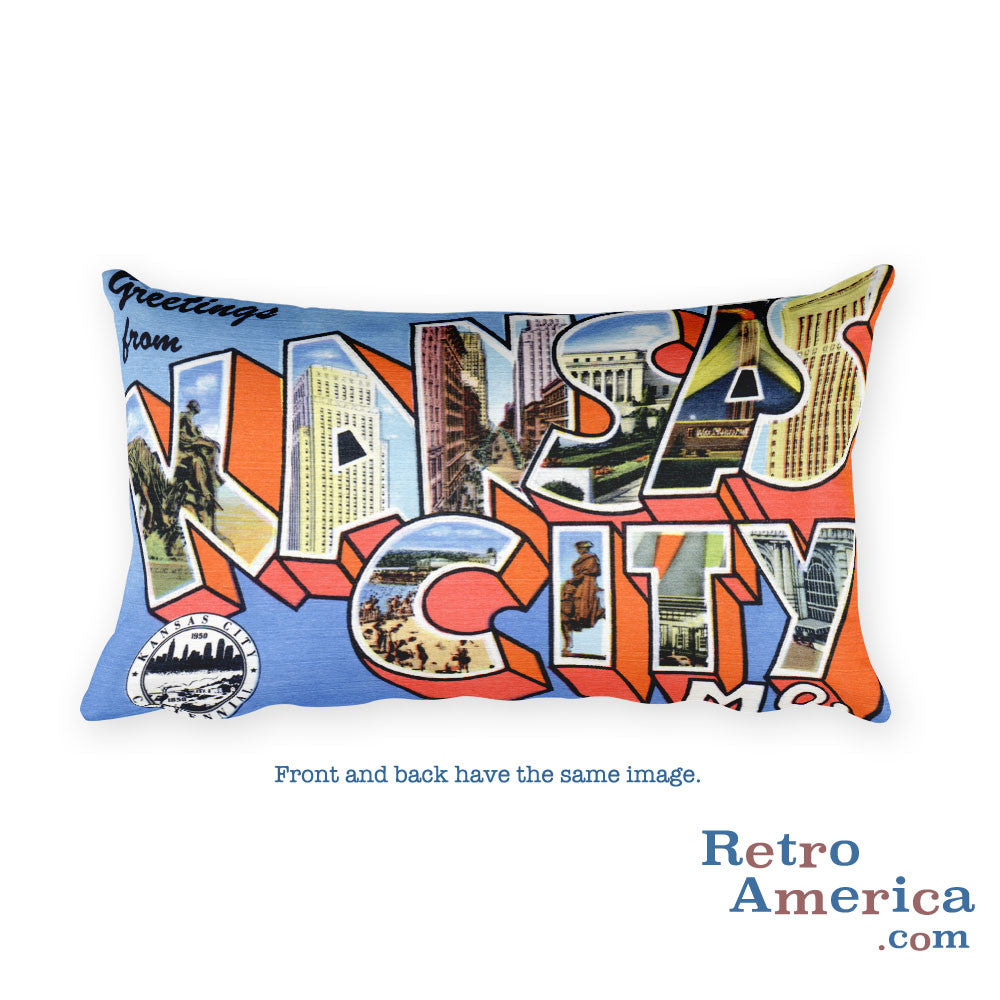 Greetings from Kansas City Missouri Throw Pillow