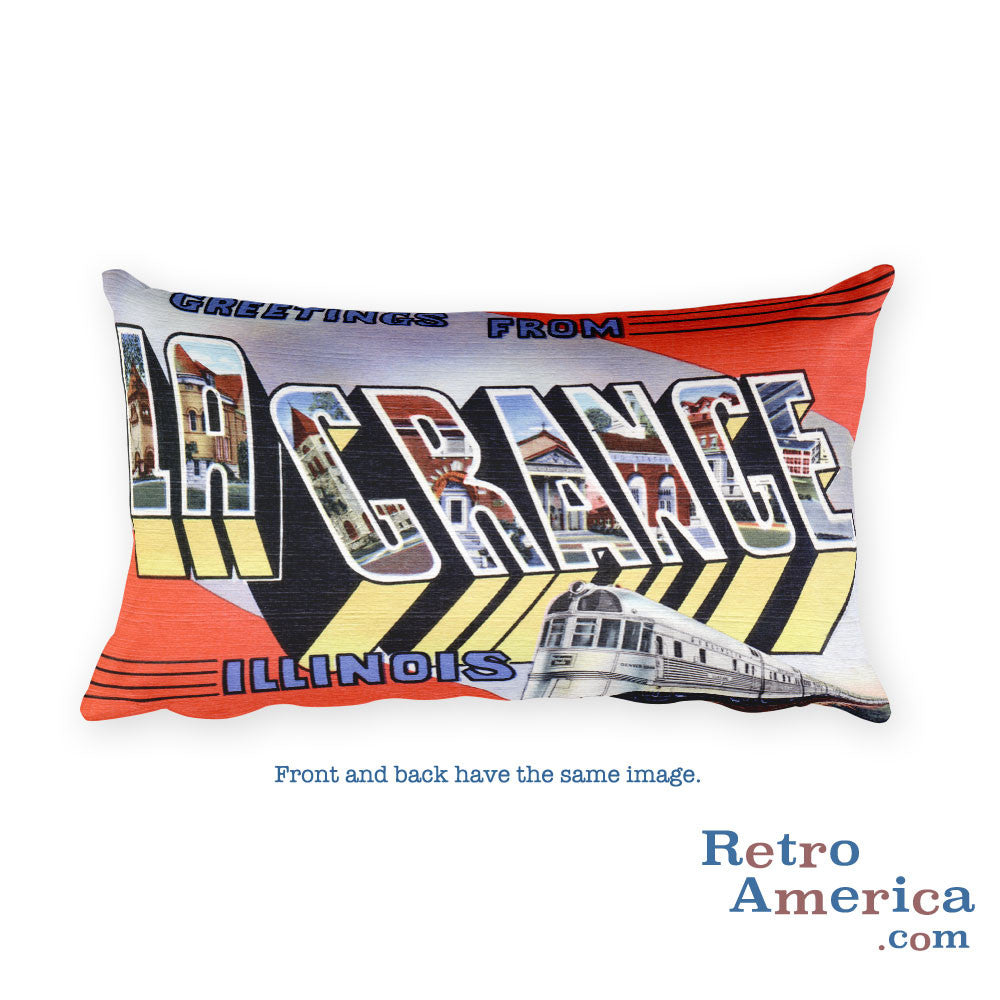 Greetings from La Grange Illinois Throw Pillow