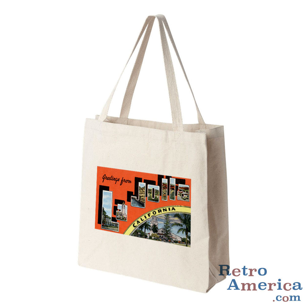 Greetings from La Jolla California CA 2 Postcard Tote Bag