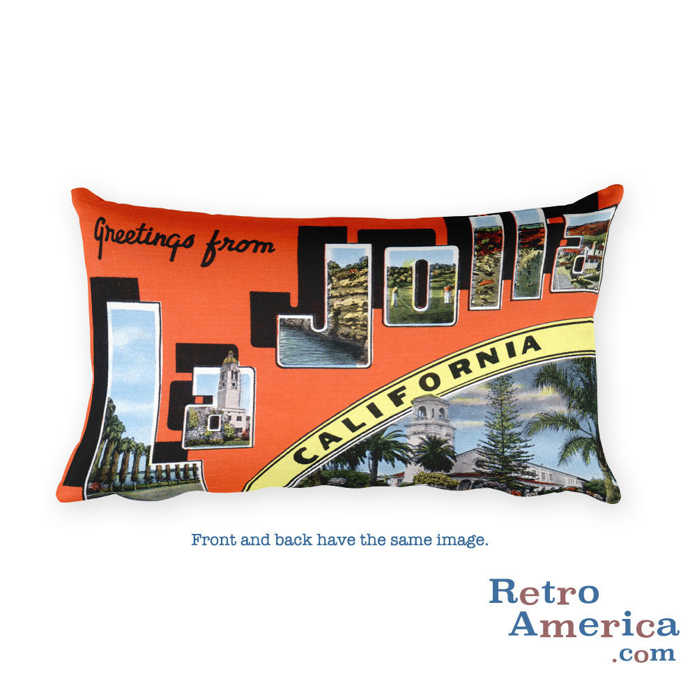 Greetings from La Jolla California Throw Pillow 2