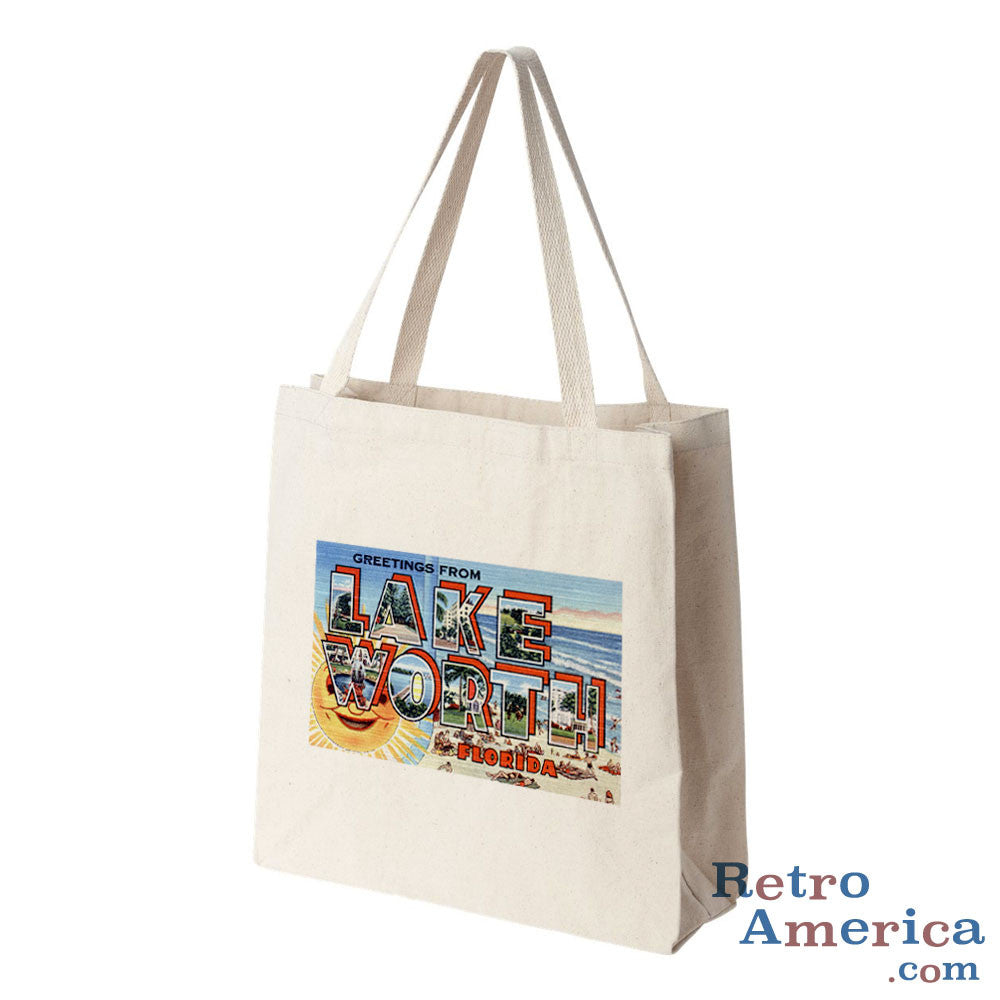 Greetings from Lake Worth Florida FL Postcard Tote Bag