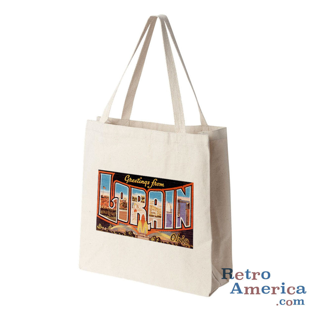 Greetings from Lorain Ohio OH Postcard Tote Bag