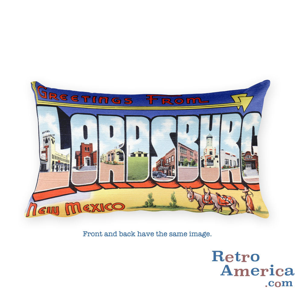 Greetings from Lordsburg Arizona Throw Pillow