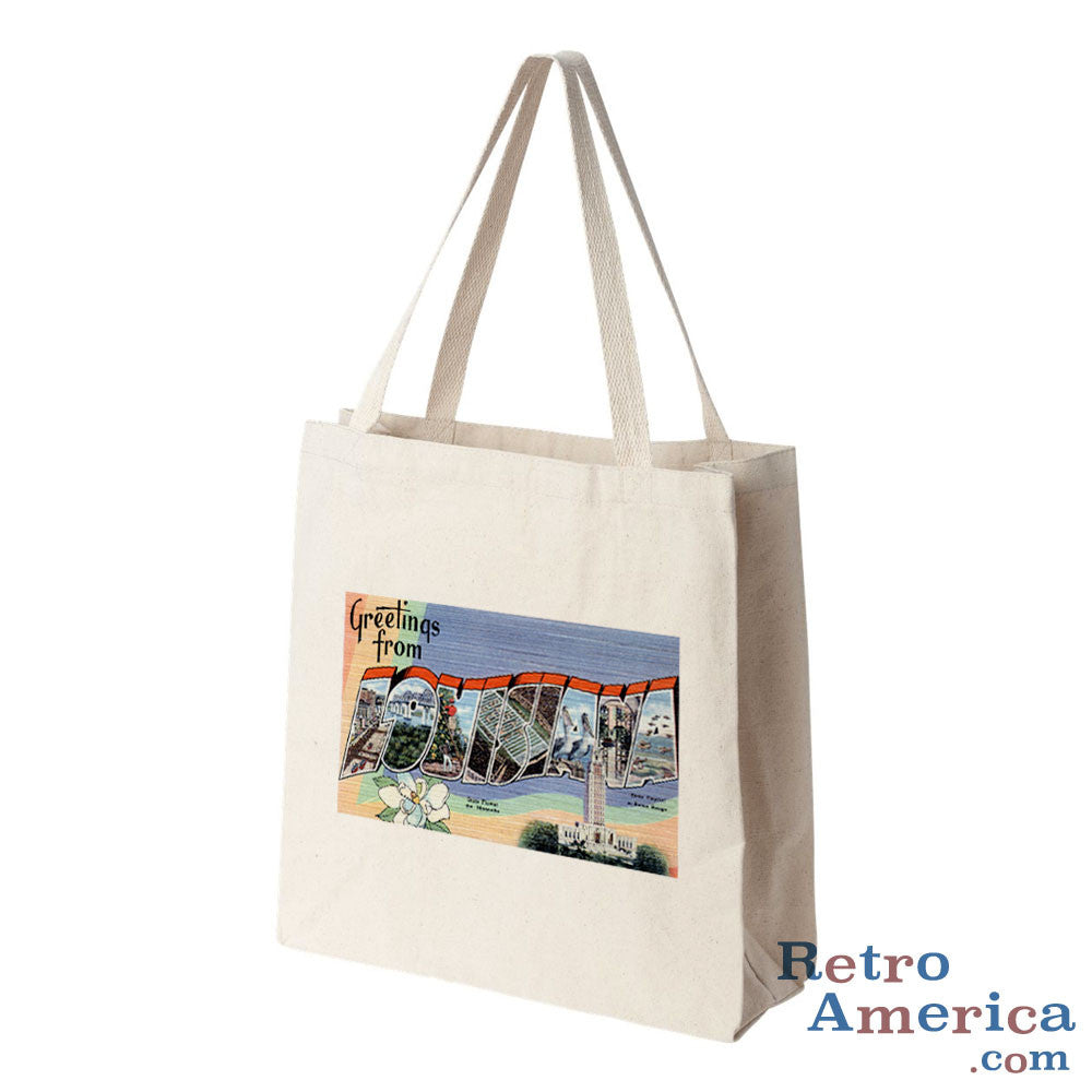 Greetings from Louisiana LA 1 Postcard Tote Bag