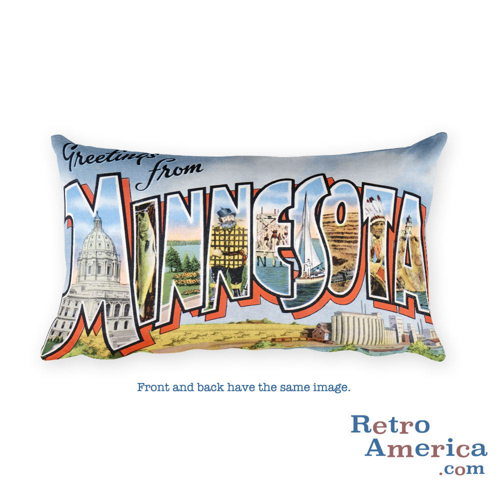 Greetings from Minnesota Throw Pillow 3