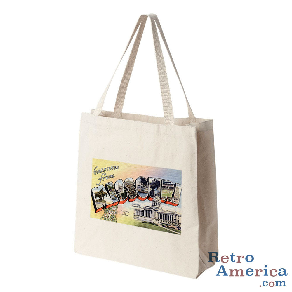 Greetings from Missouri MO 1 Postcard Tote Bag