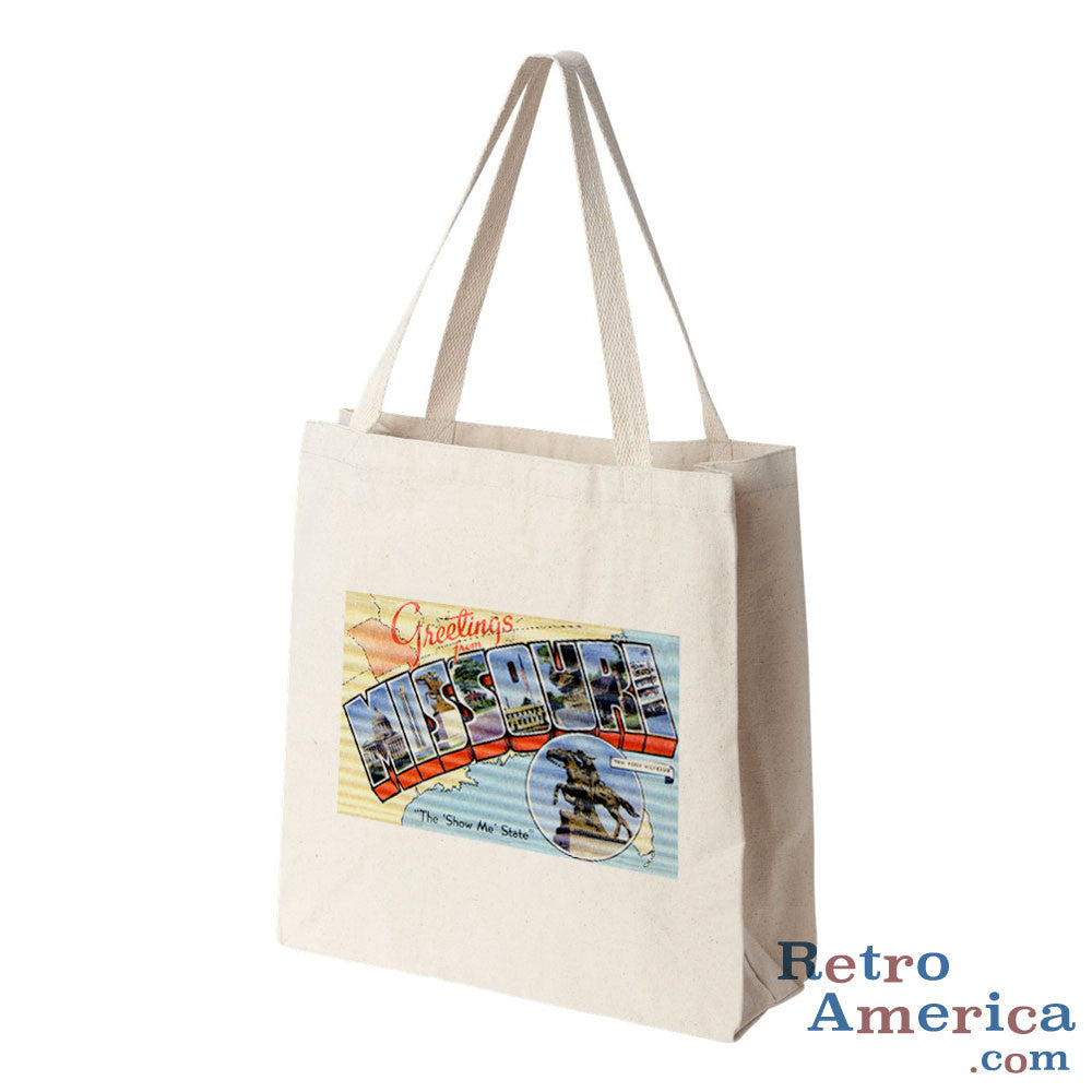 Greetings from Missouri MO 2 Postcard Tote Bag