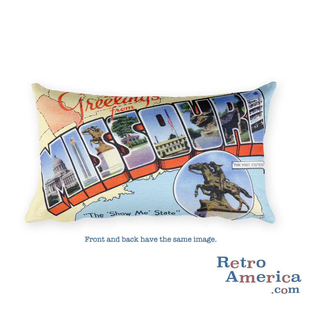 Greetings from Missouri Throw Pillow 2