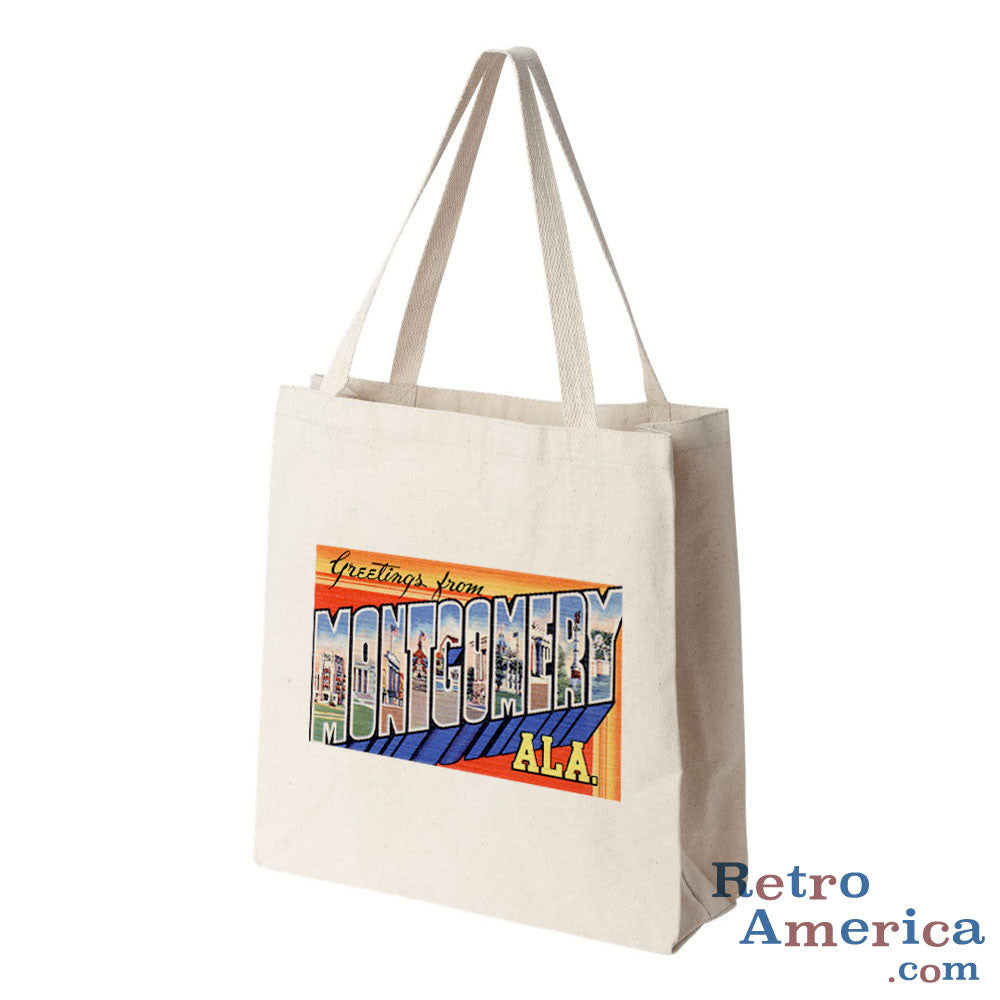 Greetings from Montgomery Alabama AL Postcard Tote Bag