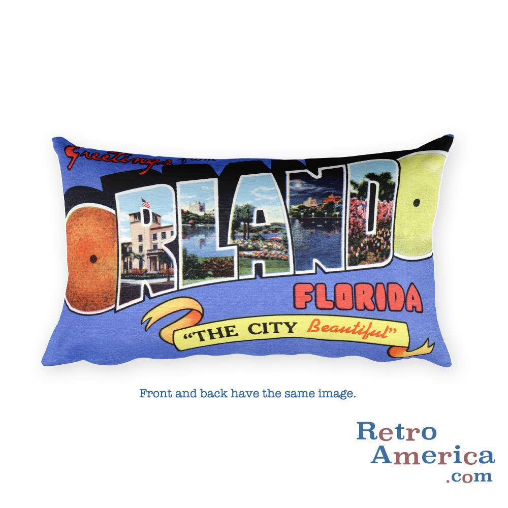 Greetings from Orlando Florida Throw Pillow