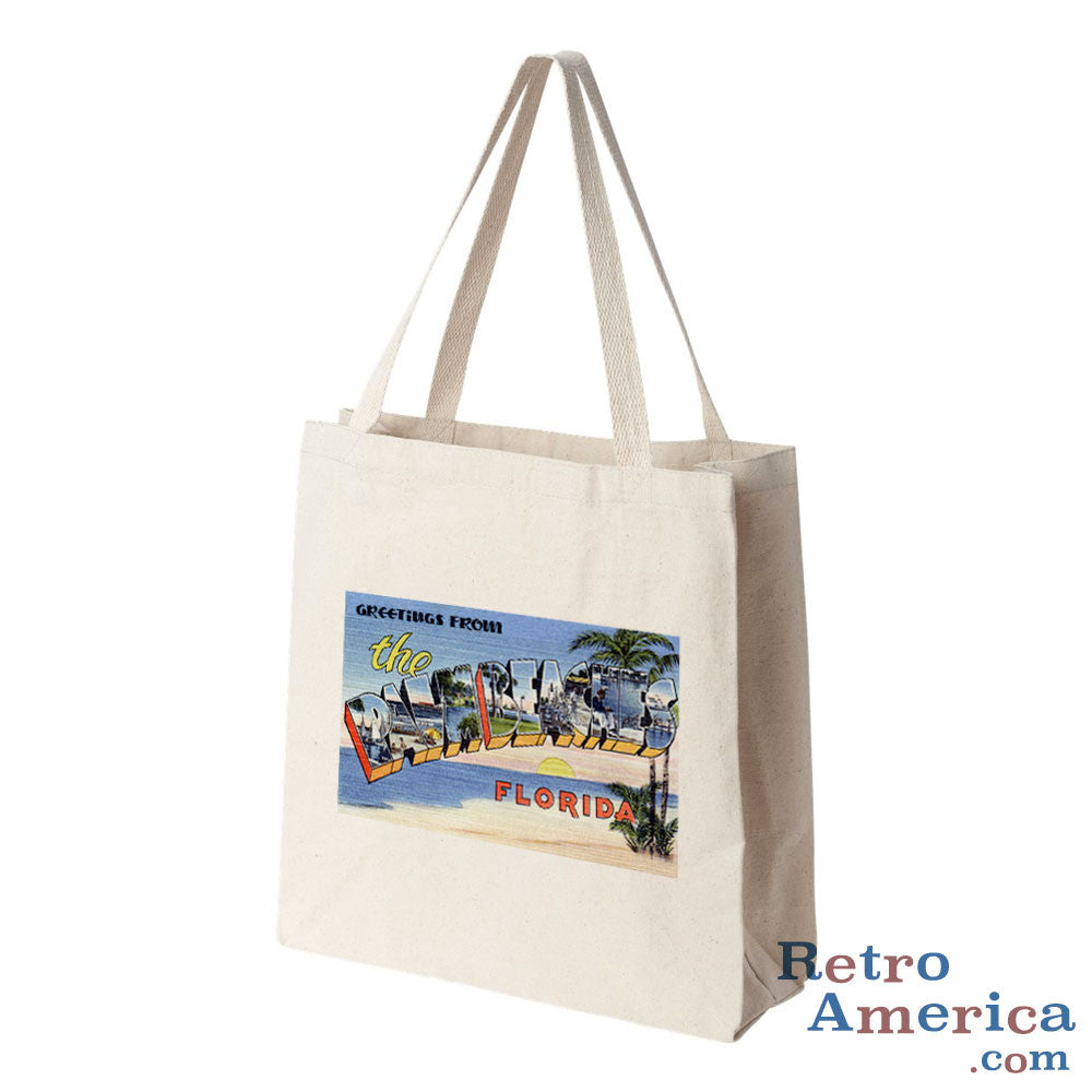 Greetings from Palm Beaches Florida FL Postcard Tote Bag