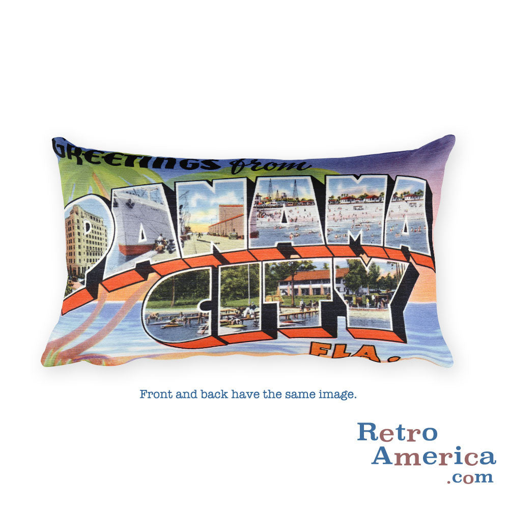 Greetings from Panama City Florida Throw Pillow