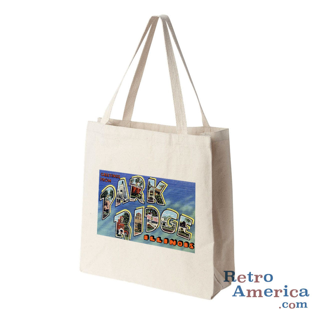 Greetings from Park Ridge Illinois IL Postcard Tote Bag