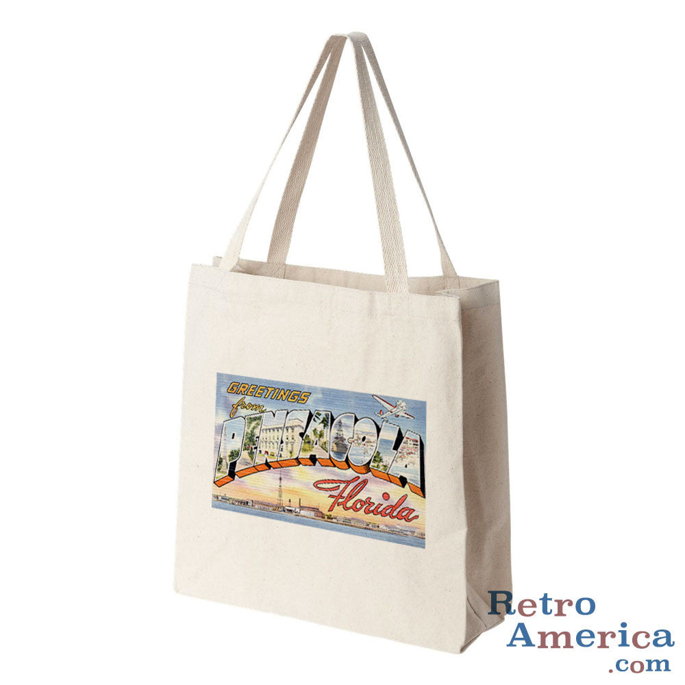 Greetings from Pensacola Florida FL 1 Postcard Tote Bag