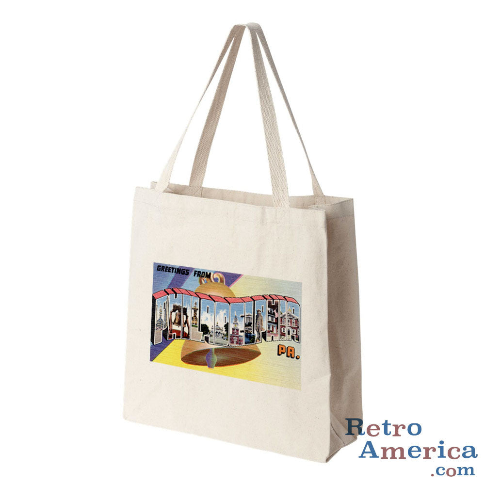 Greetings from Philadelphia Pennsylvania PA 2 Postcard Tote Bag