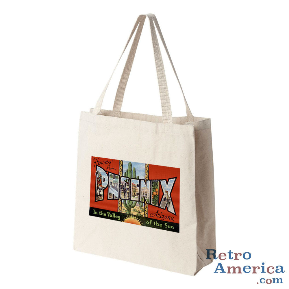 Greetings from Phoenix Arizona AZ 2 Postcard Tote Bag