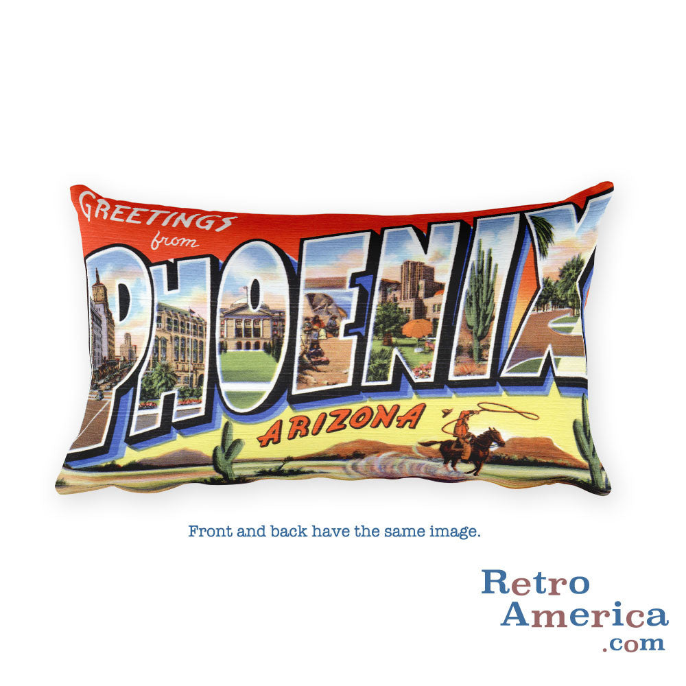 Greetings from Phoenix Arizona Throw Pillow 1